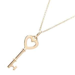 Tiffany Necklace Heart Key Pendant Pink Gold Co Jewelry